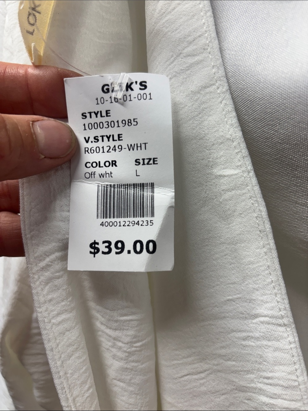 Women's White Wrap Tie Blouse - Picture 4 of 5